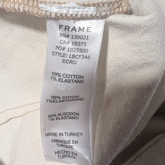 FRAME | Le Bardot Cropped Flare Leg Jeans in Ecru - Picture 7 of 11